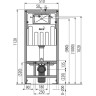 Комплект ALCAPLAST SET 3v1 AM101/1120-31RUS SET+M71 для установки унитаза с панелью смыва, хром глянцевый