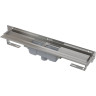 Водоотводящий желоб ALCAPLAST APZ1004S-650 FLEXIBLE для перфорированной решетки с регулируемым краем, к стене, вертикальный сток
